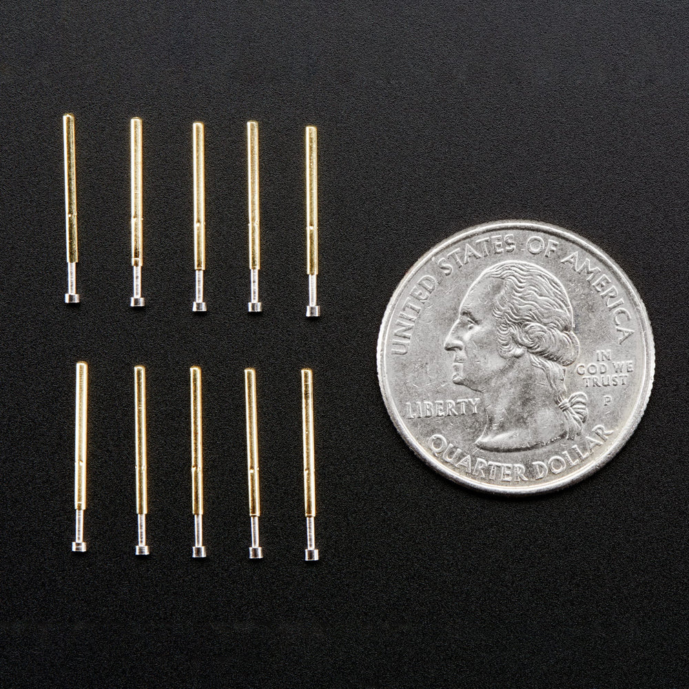 Pogo Pins "Cupped Head" (10 pack) (P75-A2) by Adafruit - The Pi Hut