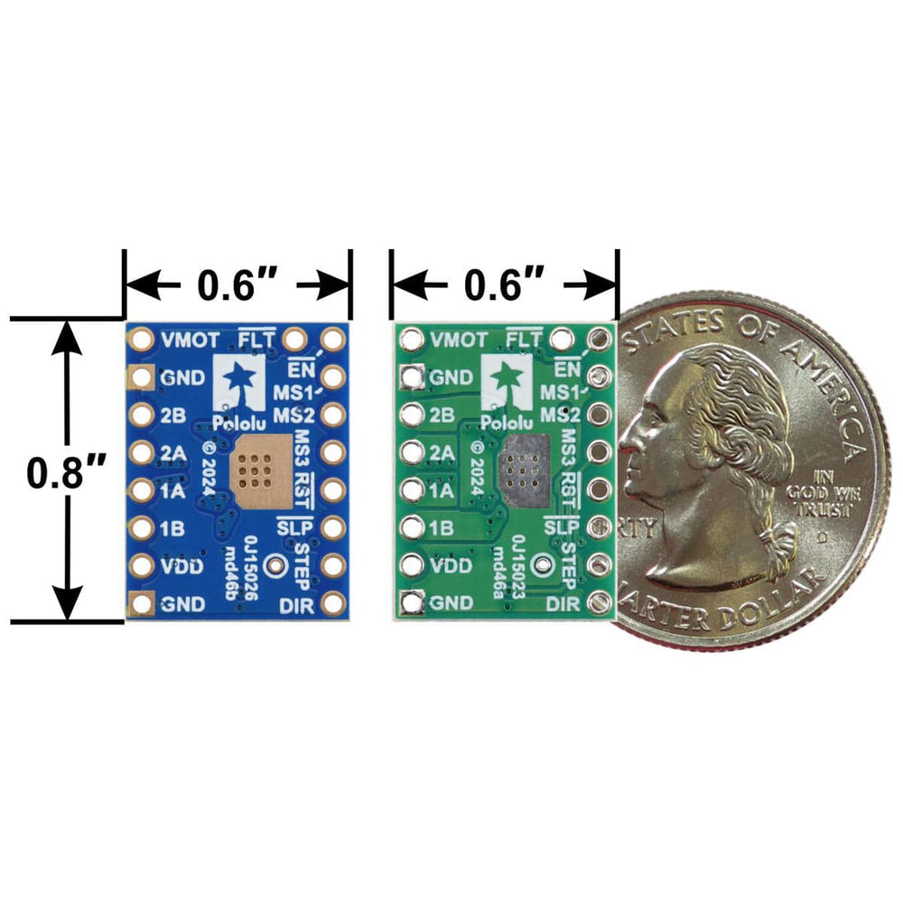 Pololu A5984 Stepper Motor Driver Carrier - Fixed 1.5A 5V / 1A 3.3V (Blue Edition) - The Pi Hut