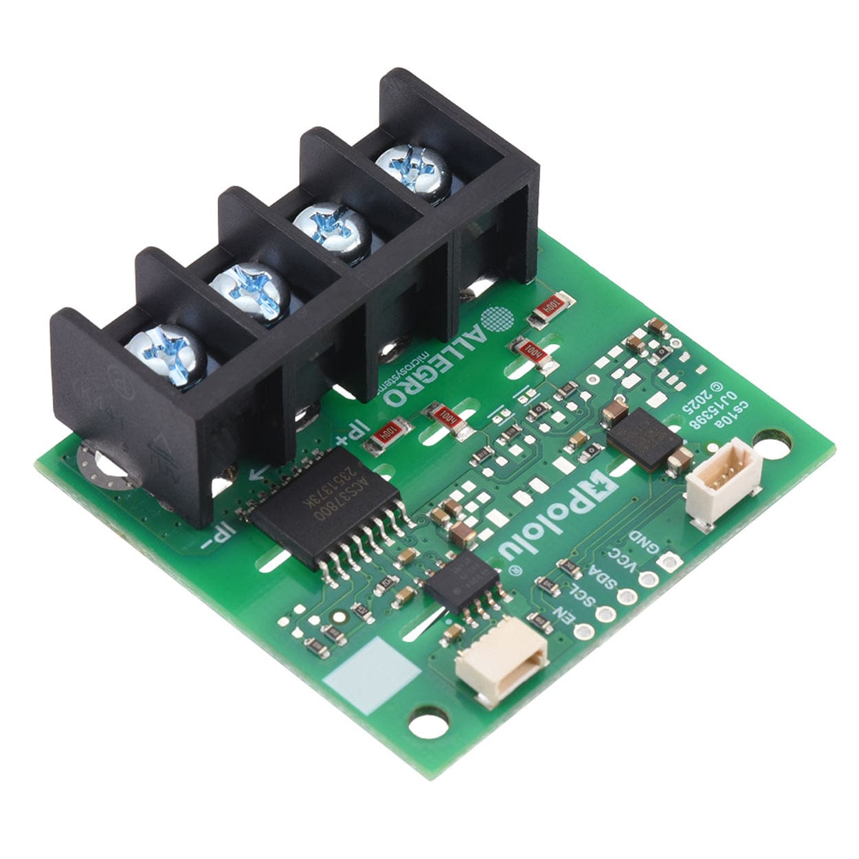 Pololu ACS37800KMACTR-030B3-I2C Power Monitor Carrier with Secondary I²C Isolation (Soldered Terminal Block) by Pololu - The Pi Hut