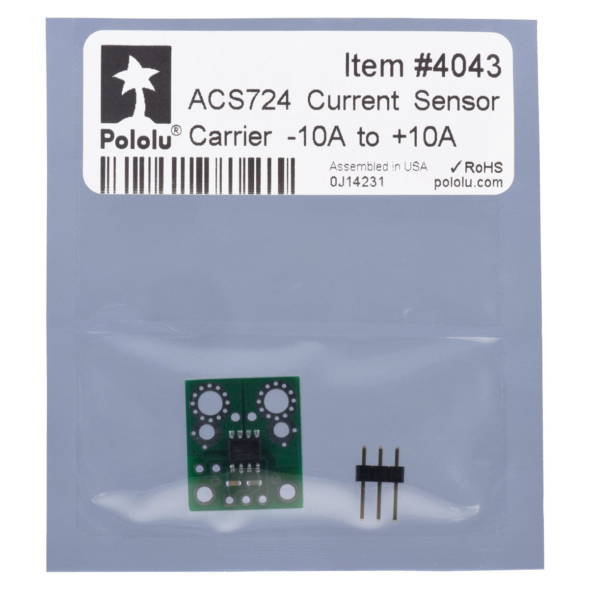 Pololu ACS724 Current Sensor Carrier -10A to +10A - The Pi Hut
