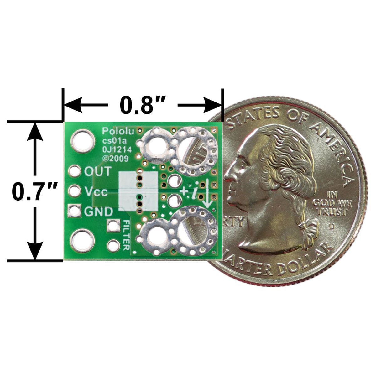 Pololu ACS724 Current Sensor Carrier -2.5A to +2.5A - The Pi Hut