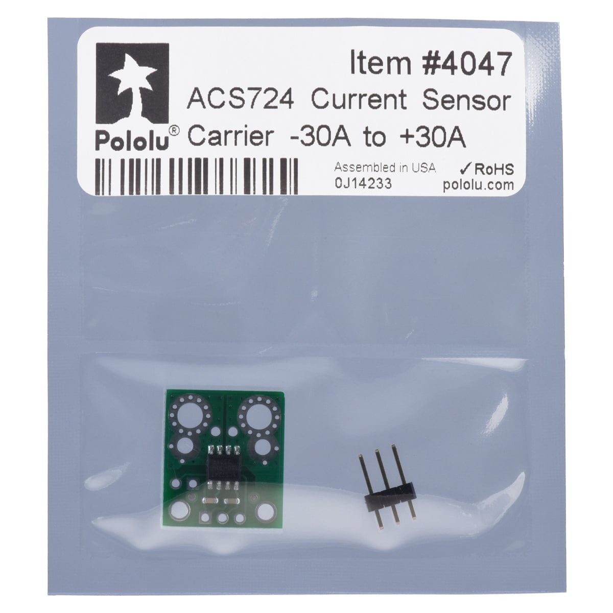 Pololu ACS724 Current Sensor Carrier -30A to +30A - The Pi Hut