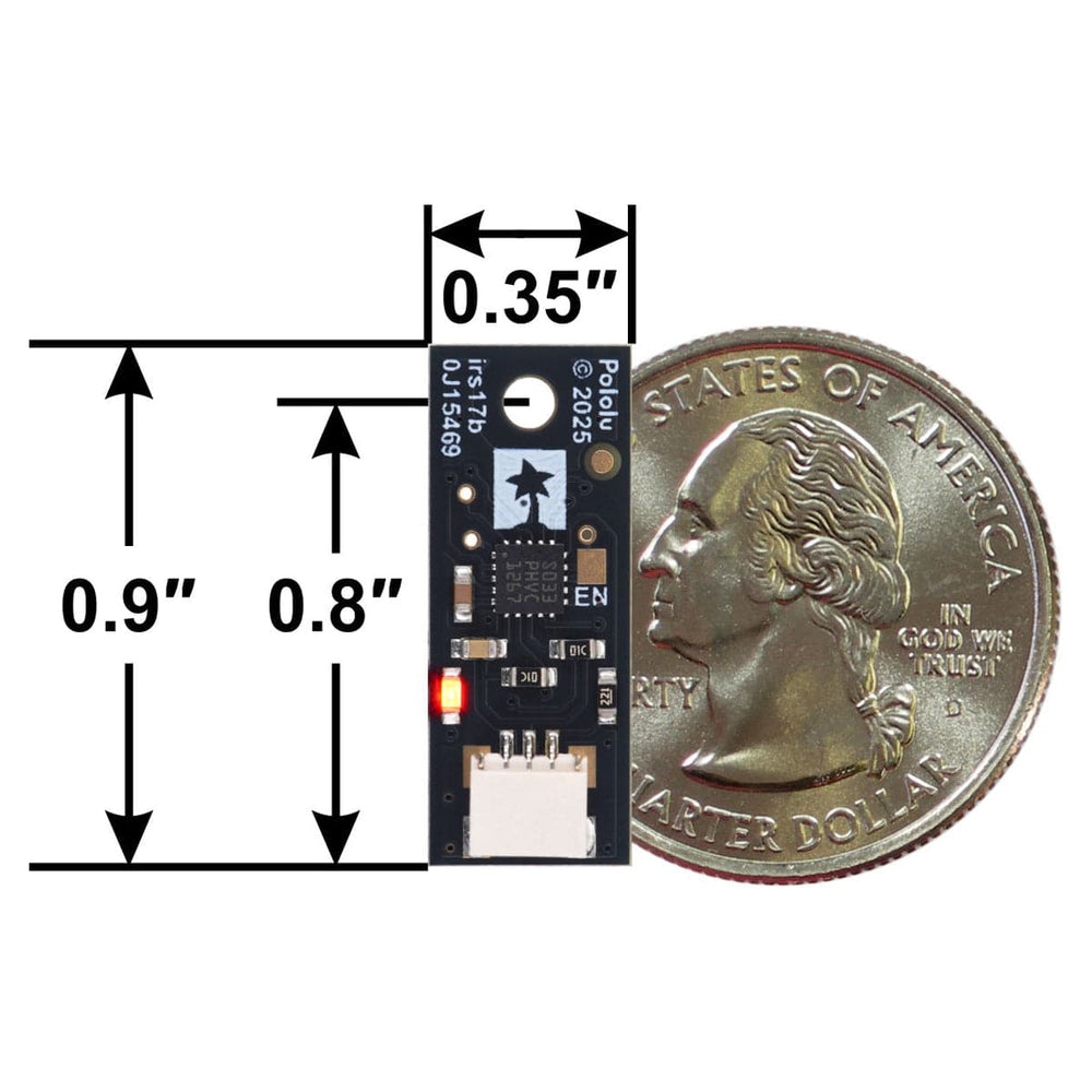 Pololu Distance Sensor with Pulse Width Output and Side-Entry Connector - 300cm Range by Pololu - The Pi Hut