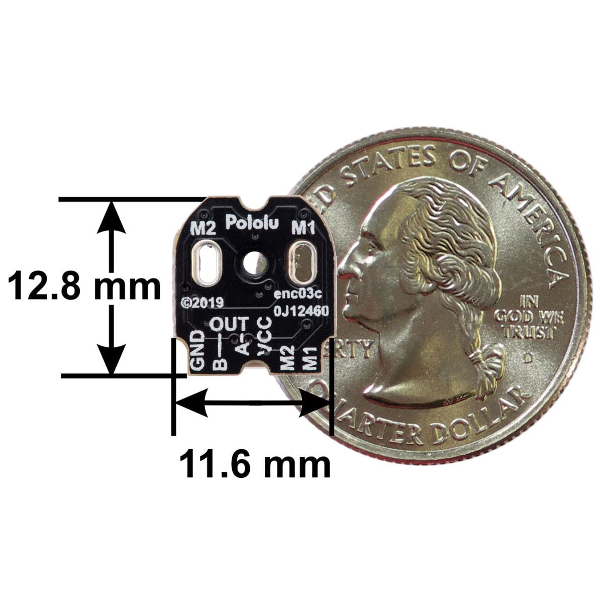 Pololu Magnetic Encoder Kit with Top-Entry Connector for Micro Metal Gearmotors (12 CPR, 2.7-18V) - The Pi Hut