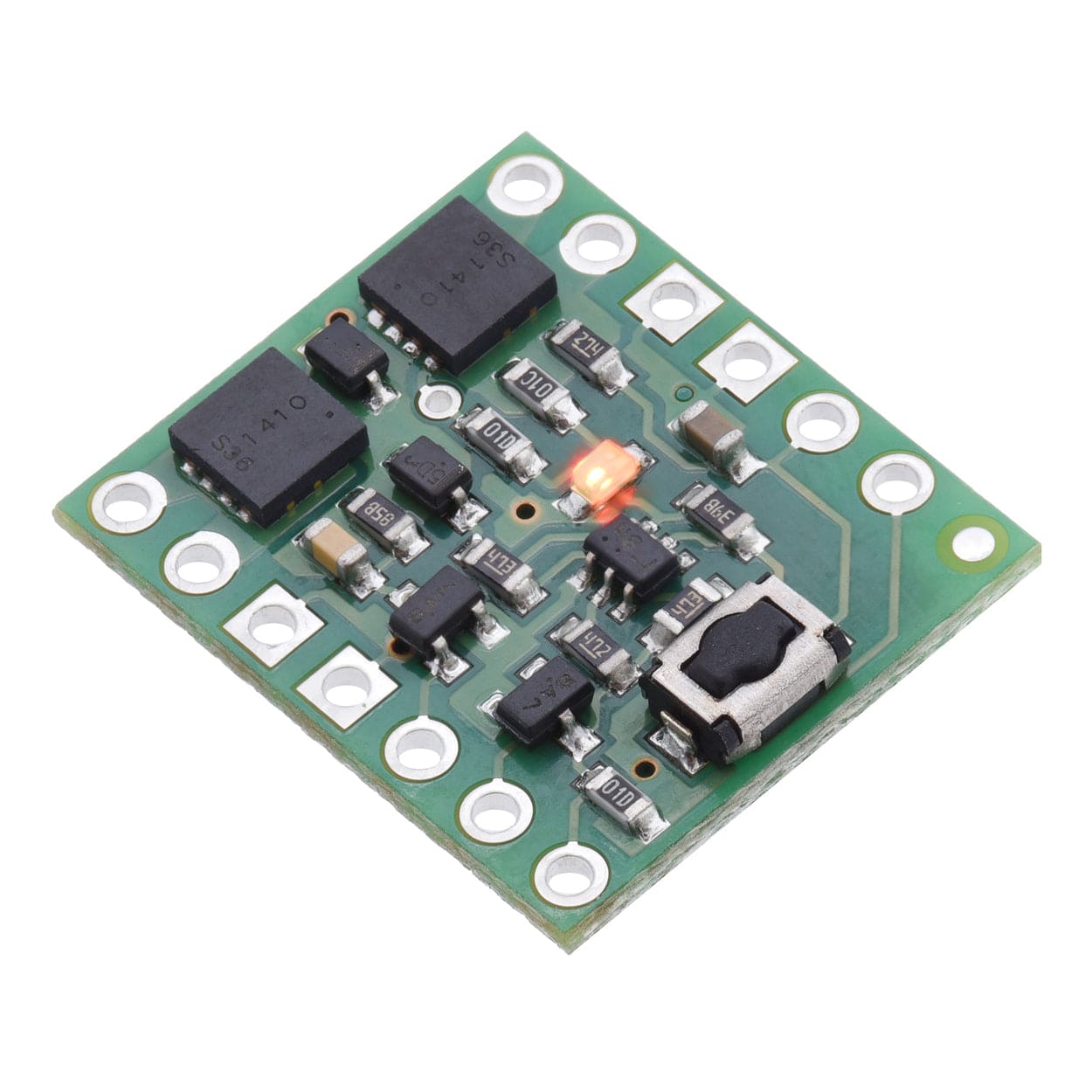 Pololu Mini Pushbutton Power Switch with Reverse Voltage Protection - LV by Pololu - The Pi Hut