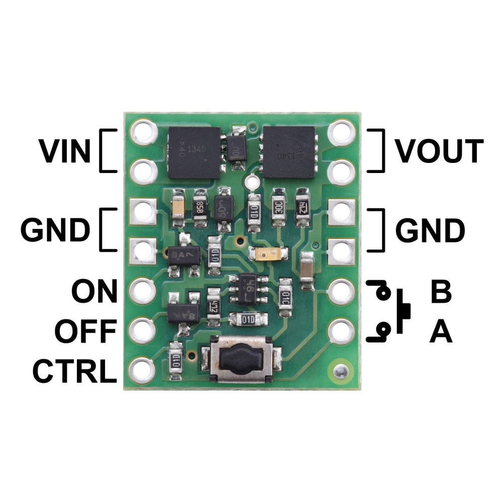 Pololu Mini Pushbutton Power Switch with Reverse Voltage Protection - SV by Pololu - The Pi Hut