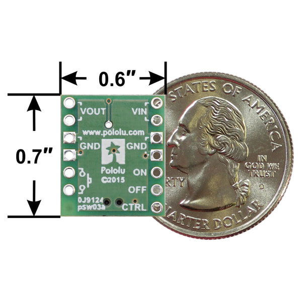 Pololu Mini Pushbutton Power Switch with Reverse Voltage Protection ...