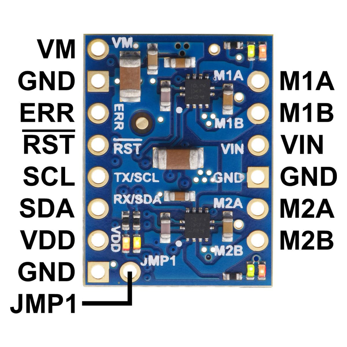 Pololu Motoron M2T550 Dual I²C Motor Controller - The Pi Hut