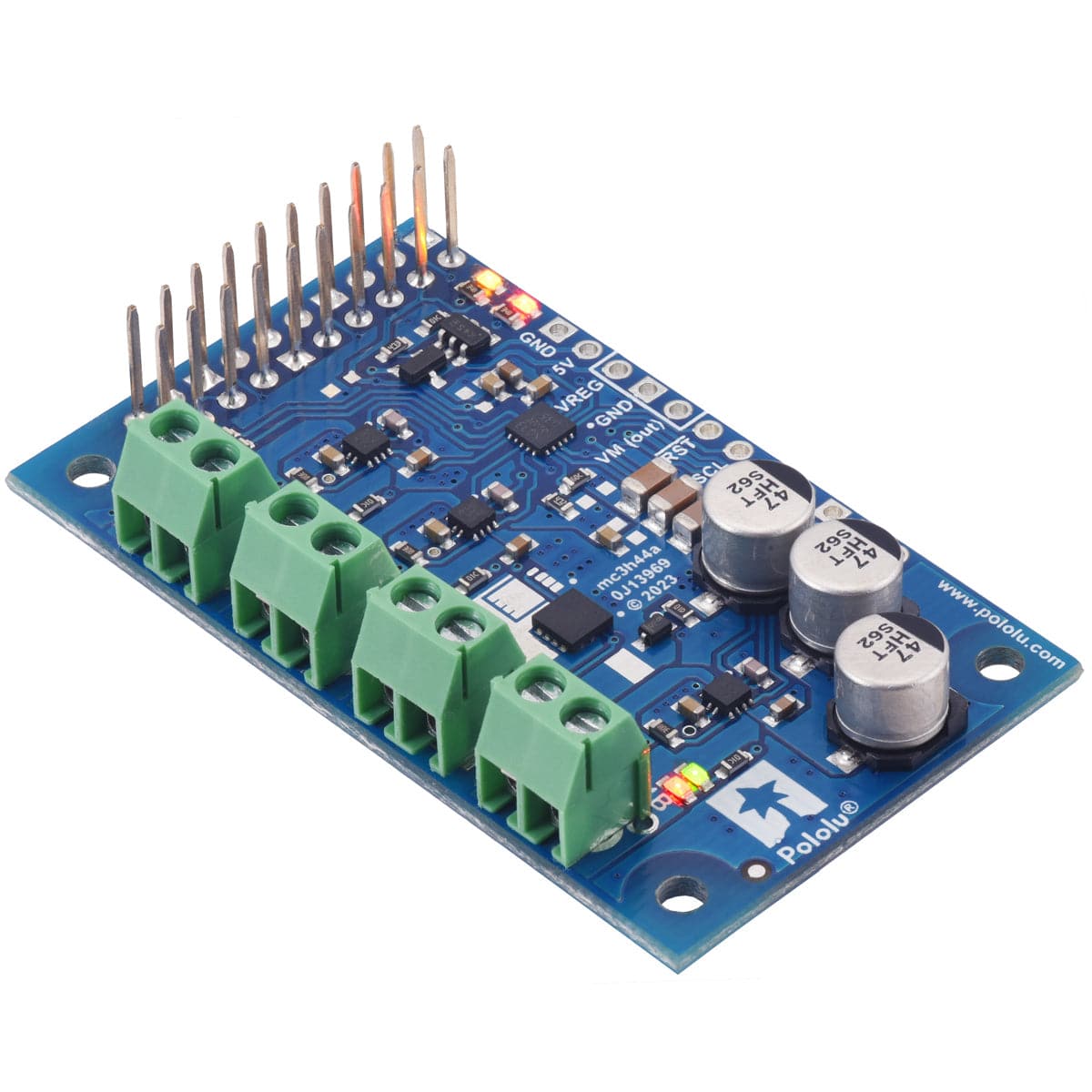 Pololu Motoron M3H550 Triple Motor Controller for Raspberry Pi - The Pi Hut