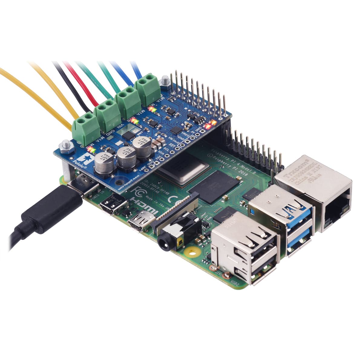 Pololu Motoron M3H550 Triple Motor Controller for Raspberry Pi - The Pi Hut