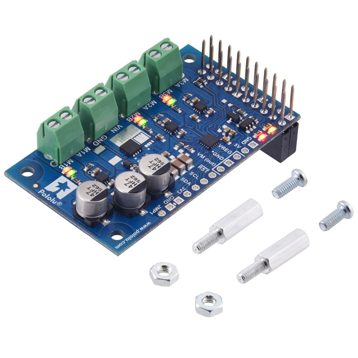 Pololu Motoron M3H550 Triple Motor Controller for Raspberry Pi - The Pi Hut