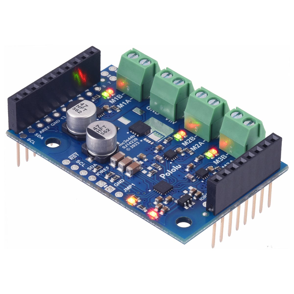 Pololu Motoron M3S550 Triple Motor Controller Shield for Arduino - The Pi Hut