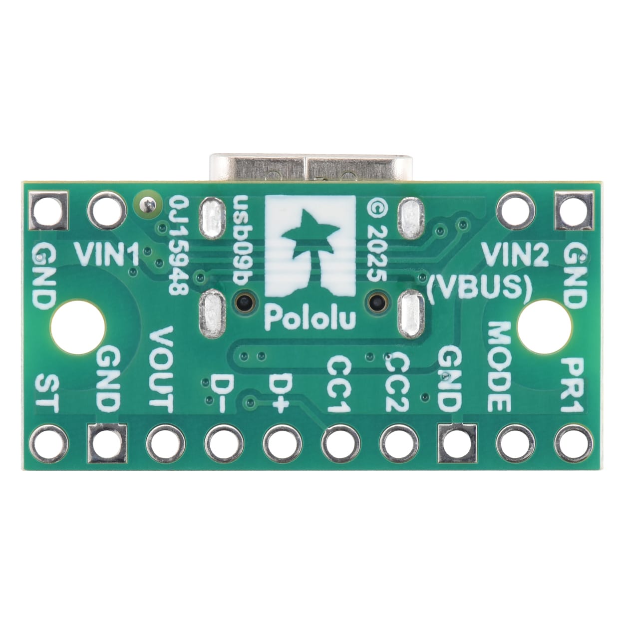 Pololu USB-C Power Multiplexer Carrier - Non-USB Priority by Pololu - The Pi Hut