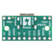 Pololu USB-C Power Multiplexer Carrier - Non-USB Priority by Pololu - The Pi Hut