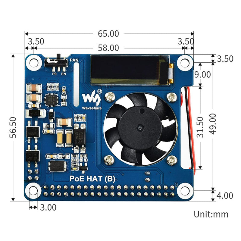 Power over Ethernet HAT for Raspberry Pi 4/3B+ - The Pi Hut