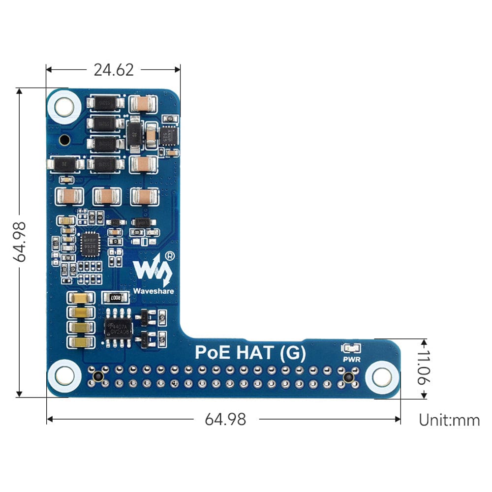 Power Over Ethernet HAT (G) for Raspberry Pi 5