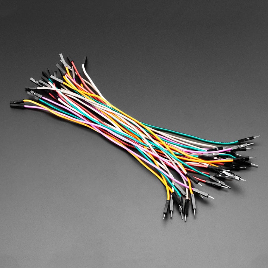 Premium Colourful Silicone Extension Jumper Wires - 200mm x 30 pc - Multi-Coloured - The Pi Hut