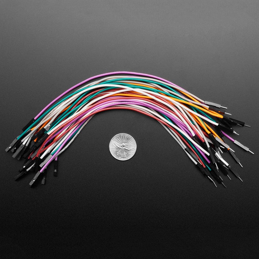 Premium Colourful Silicone Extension Jumper Wires - 200mm x 30 pc - Multi-Coloured - The Pi Hut