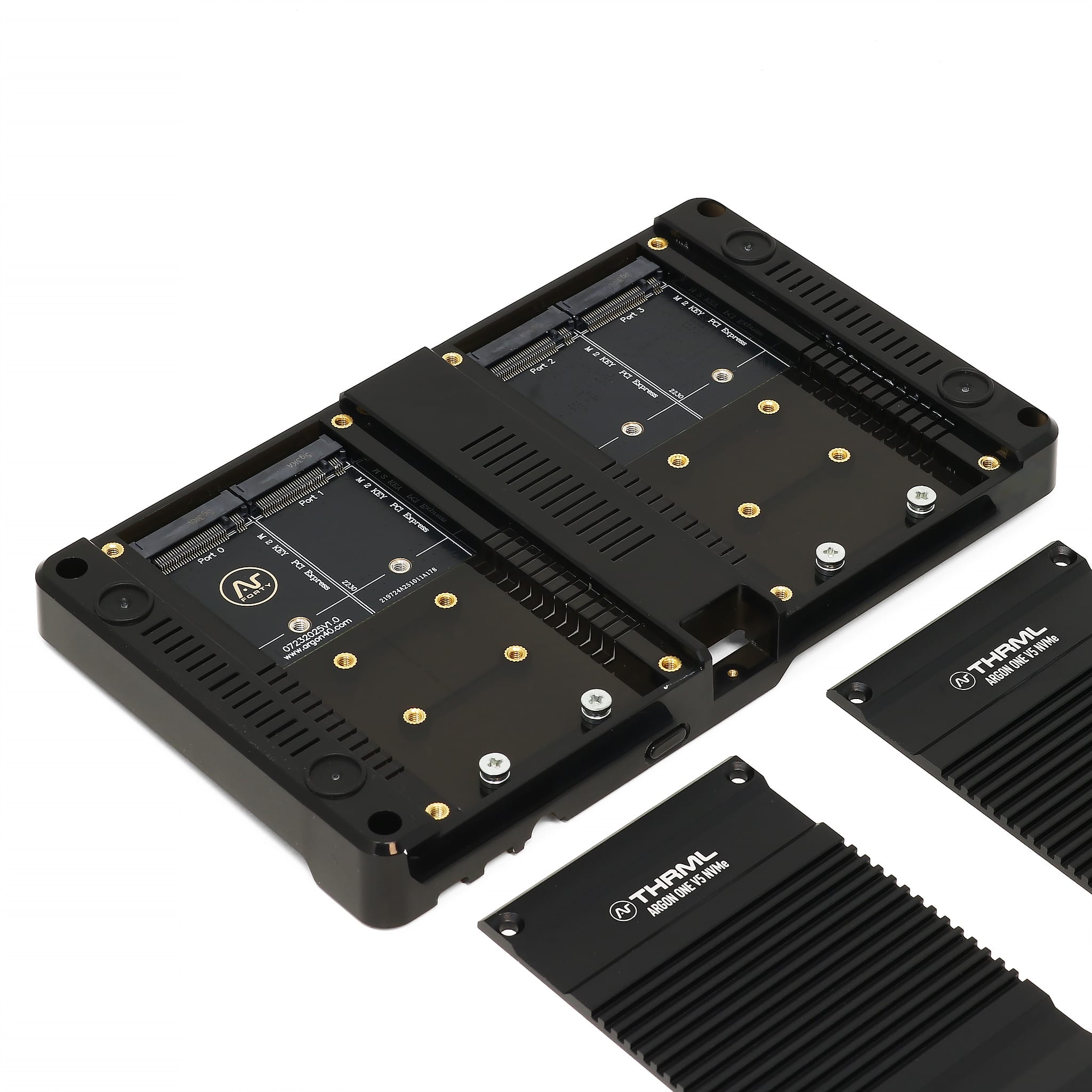 Quad M.2 NVMe Expansion Board for Argon ONE V5 by Argon40 - The Pi Hut