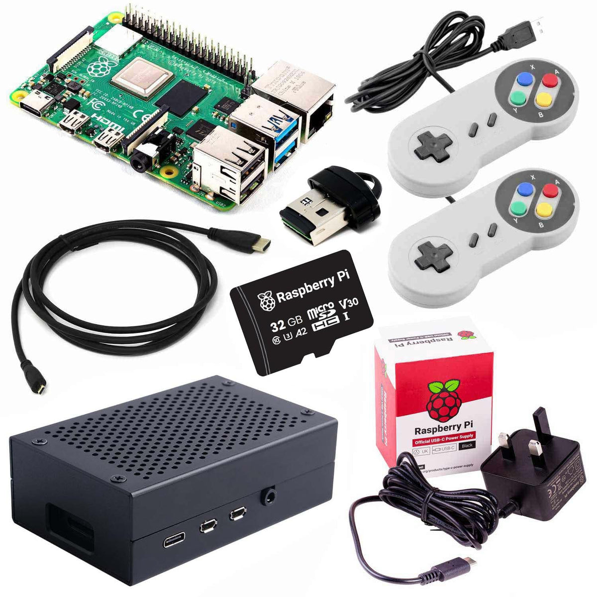 Raspberry Pi Kit Raspberry Pi 4 Model B Retro Gaming Kit - The Pi Hut