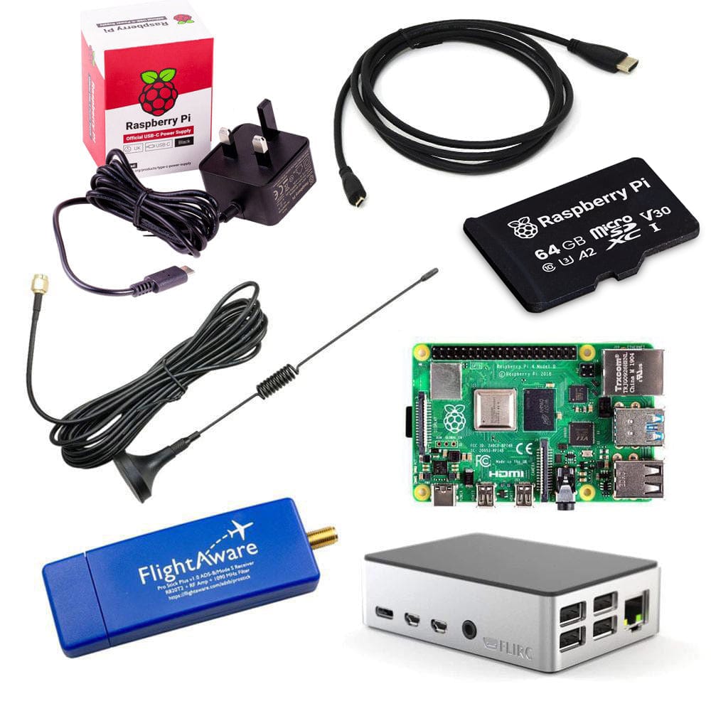 Raspberry Pi 4 PiAware Aircraft Tracking Kit by FlightAware - The Pi Hut