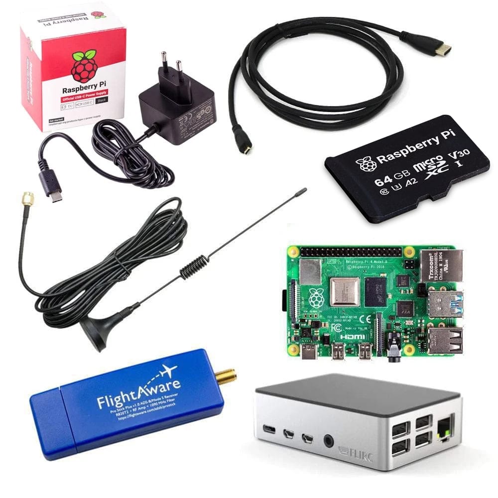 Raspberry Pi 4 PiAware Aircraft Tracking Kit by FlightAware - The Pi Hut