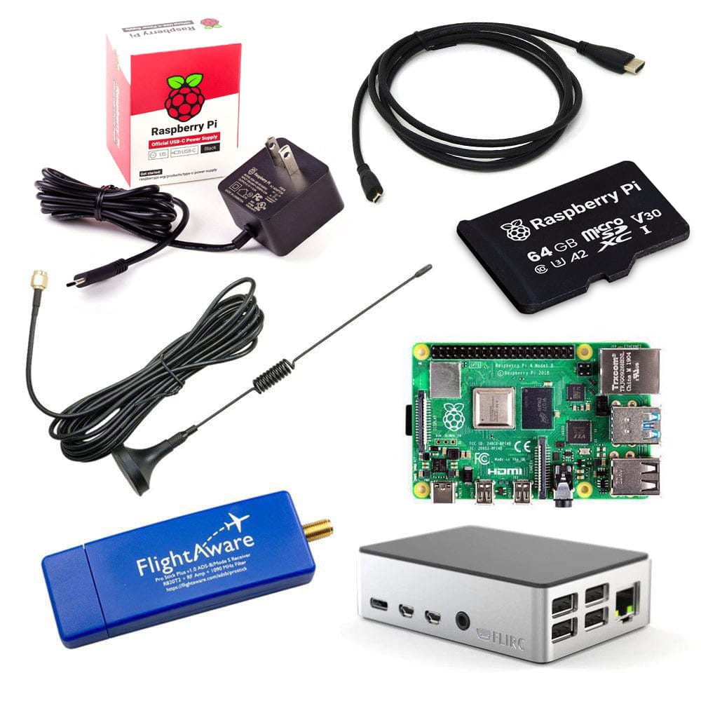 Raspberry Pi 4 PiAware Aircraft Tracking Kit by FlightAware - The Pi Hut
