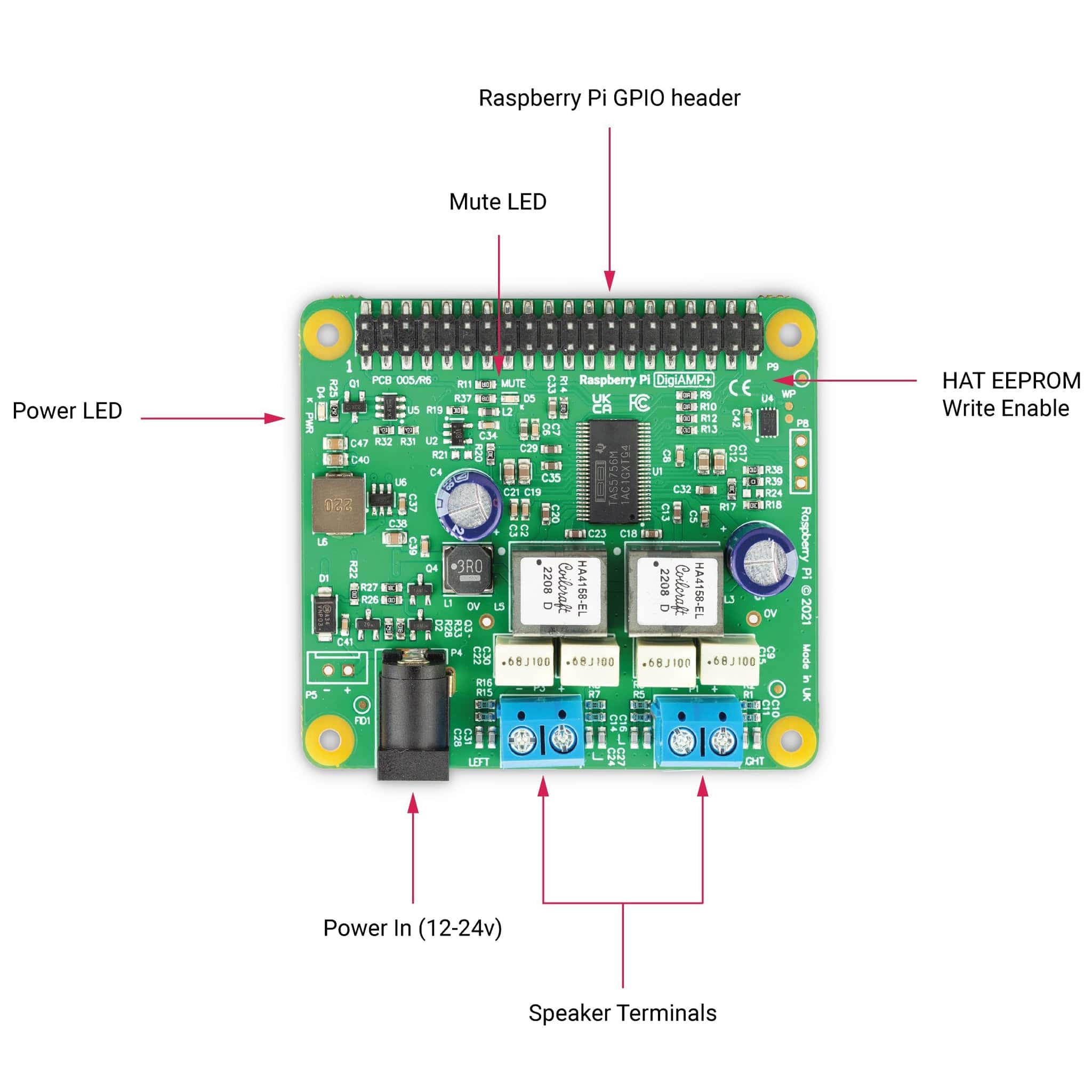 Raspberry Pi DigiAMP+