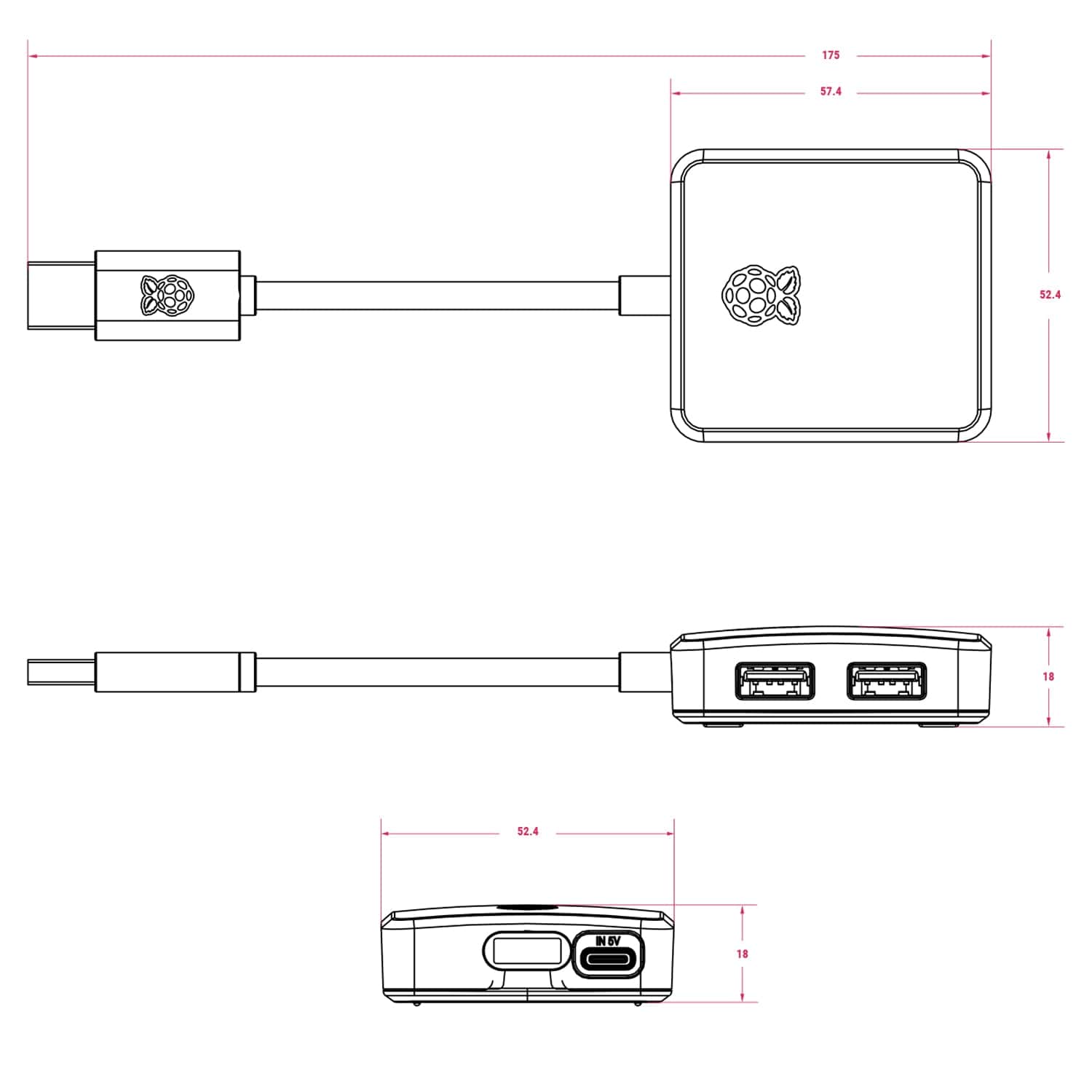 Raspberry Pi USB 3 Hub