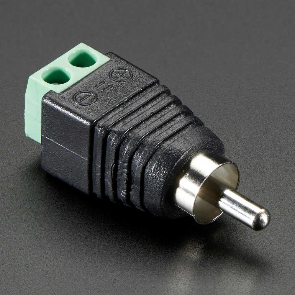 RCA (Composite Video, Audio) Male Plug Terminal Block by Adafruit - The Pi Hut