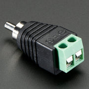 RCA (Composite Video, Audio) Male Plug Terminal Block by Adafruit - The Pi Hut