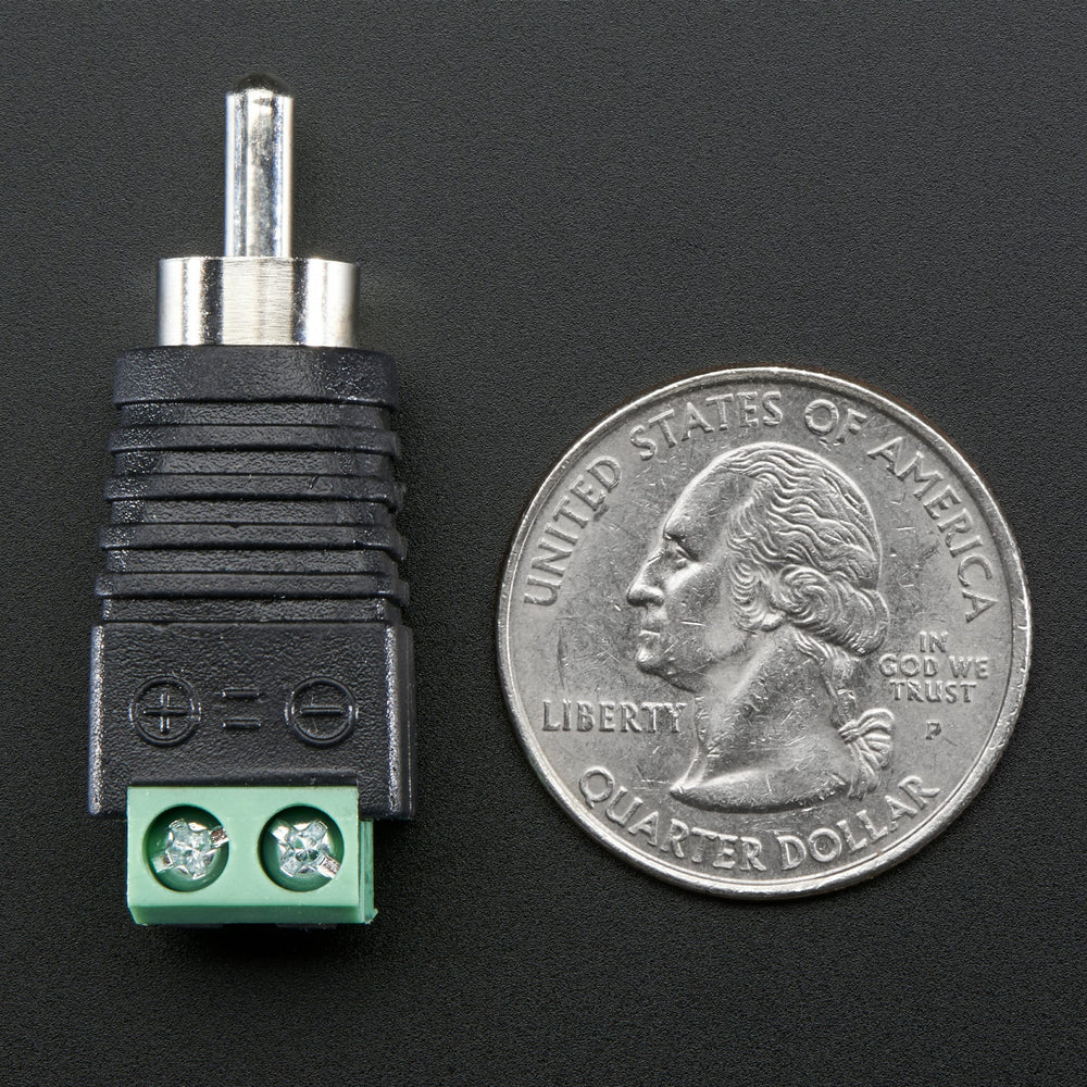 RCA (Composite Video, Audio) Male Plug Terminal Block by Adafruit - The Pi Hut