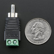 RCA (Composite Video, Audio) Male Plug Terminal Block by Adafruit - The Pi Hut