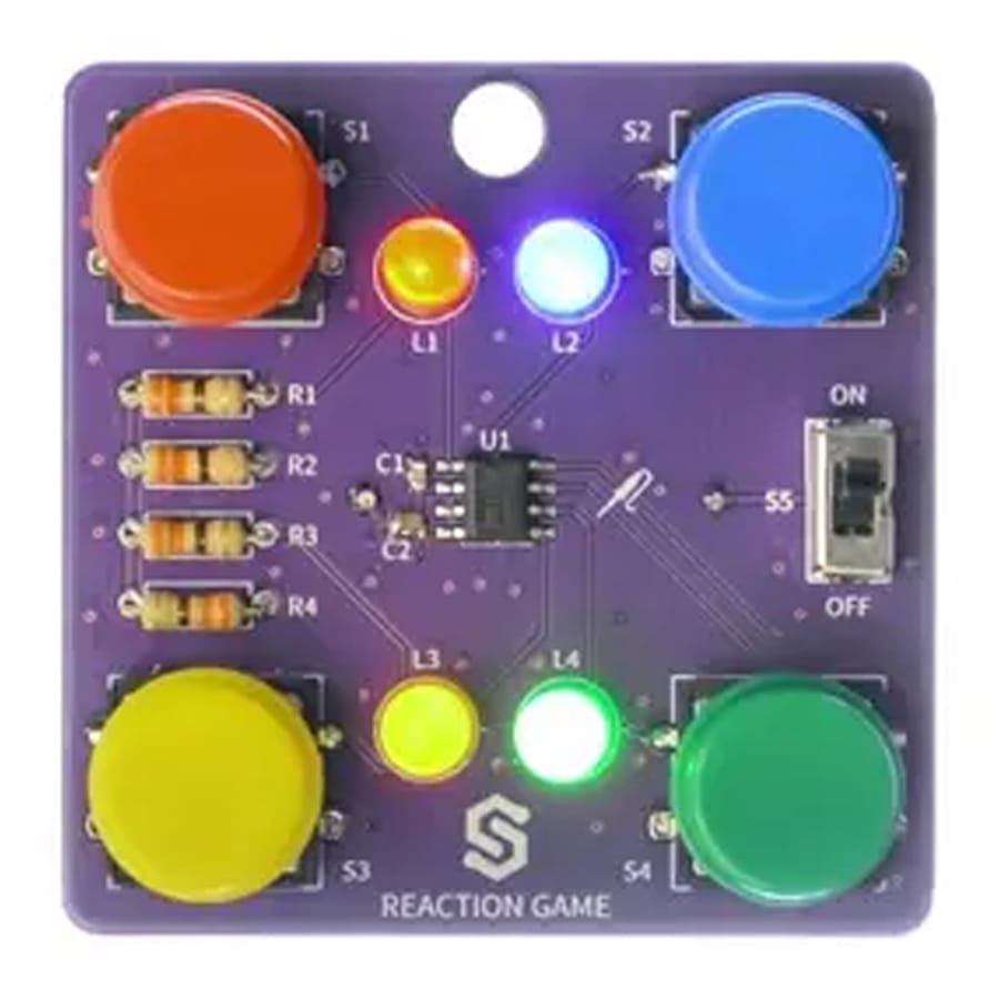 Reaction Game Solder kit by Soldered Electronics - The Pi Hut