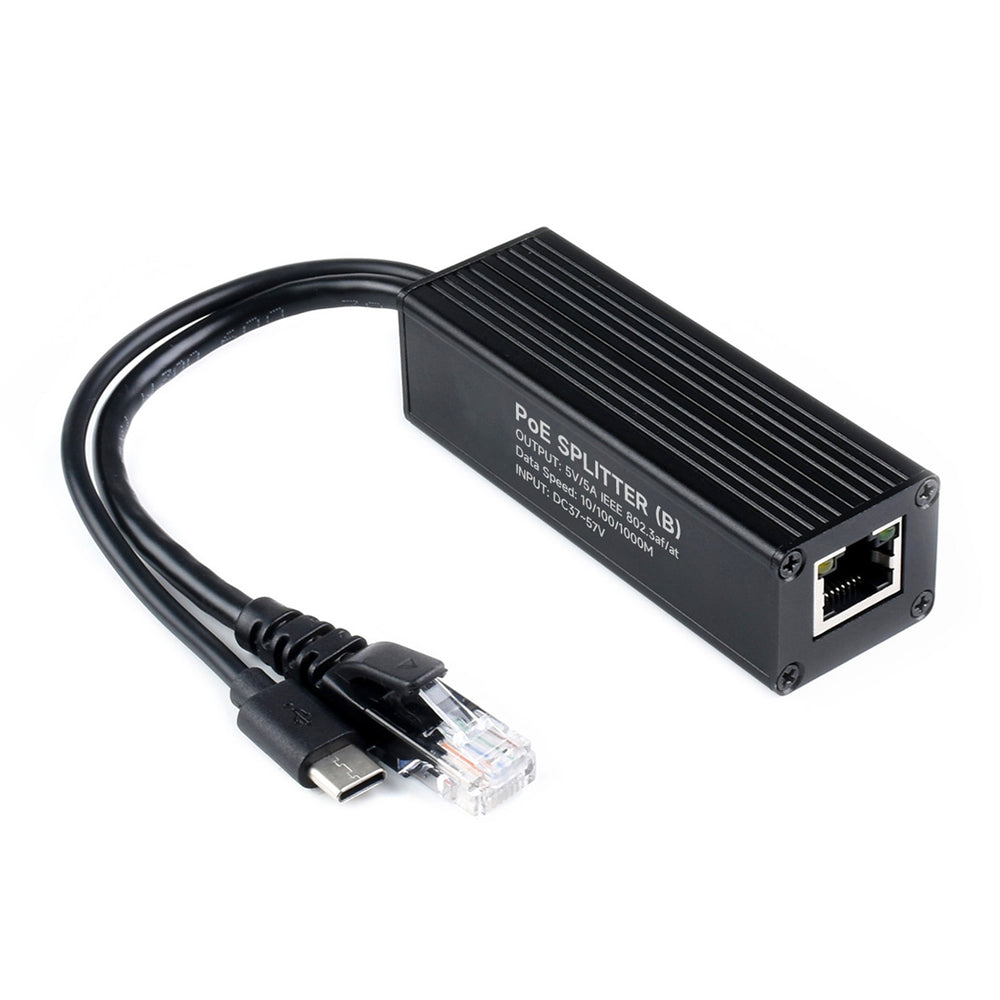 USB-C Gigabit PoE Splitter (5V 5A)