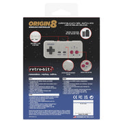 Retro-Bit Origin8 2.4Ghz Wireless Controller - GB Grey by Retro-Bit - The Pi Hut
