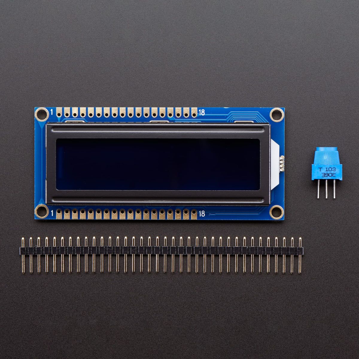 RGB backlight negative LCD 16x2 + extras (RGB on black) by Adafruit - The Pi Hut