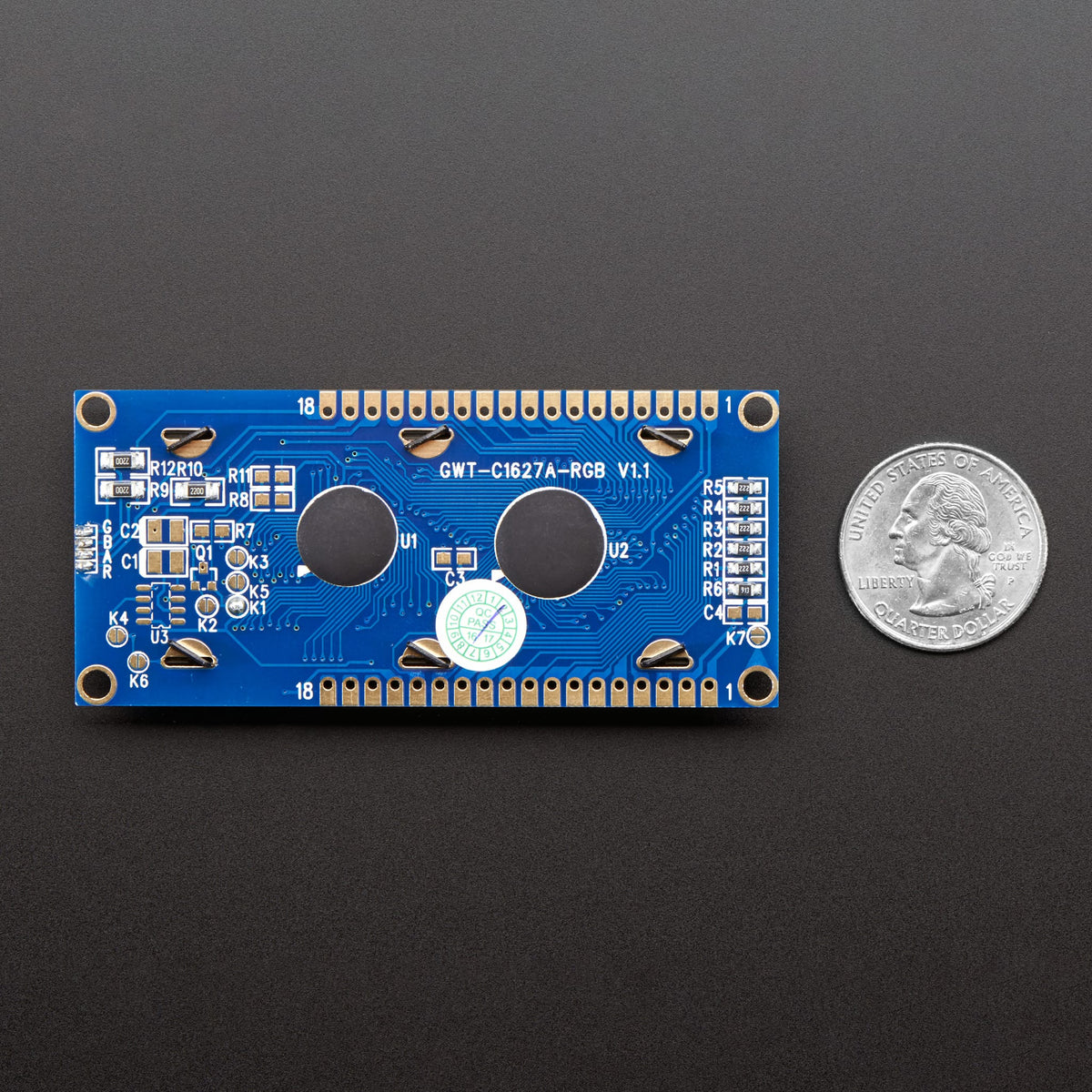 RGB backlight negative LCD 16x2 + extras (RGB on black) by Adafruit - The Pi Hut