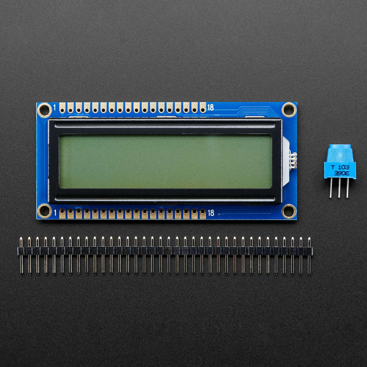 RGB backlight positive LCD 16x2 + extras (black on RGB) by Adafruit - The Pi Hut