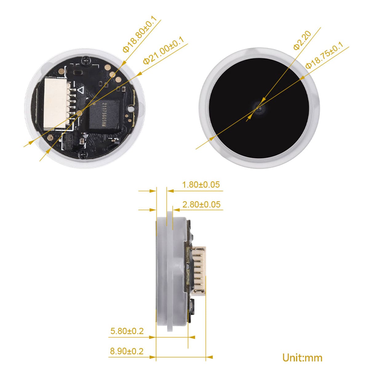 Round 2D Barcode/QR Scanner Module - The Pi Hut