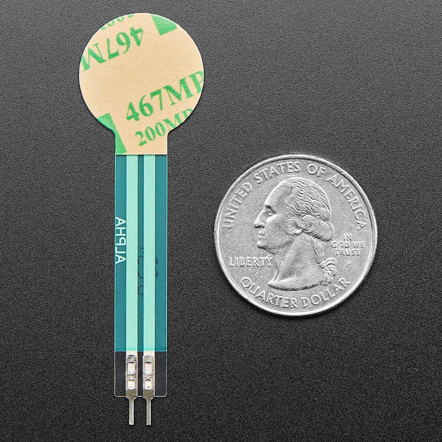Round High Force Sensitive Resistor (FSR) - 1 ~ 100 Newton Force - Alpha MF01A-N-221-A05 - The Pi Hut
