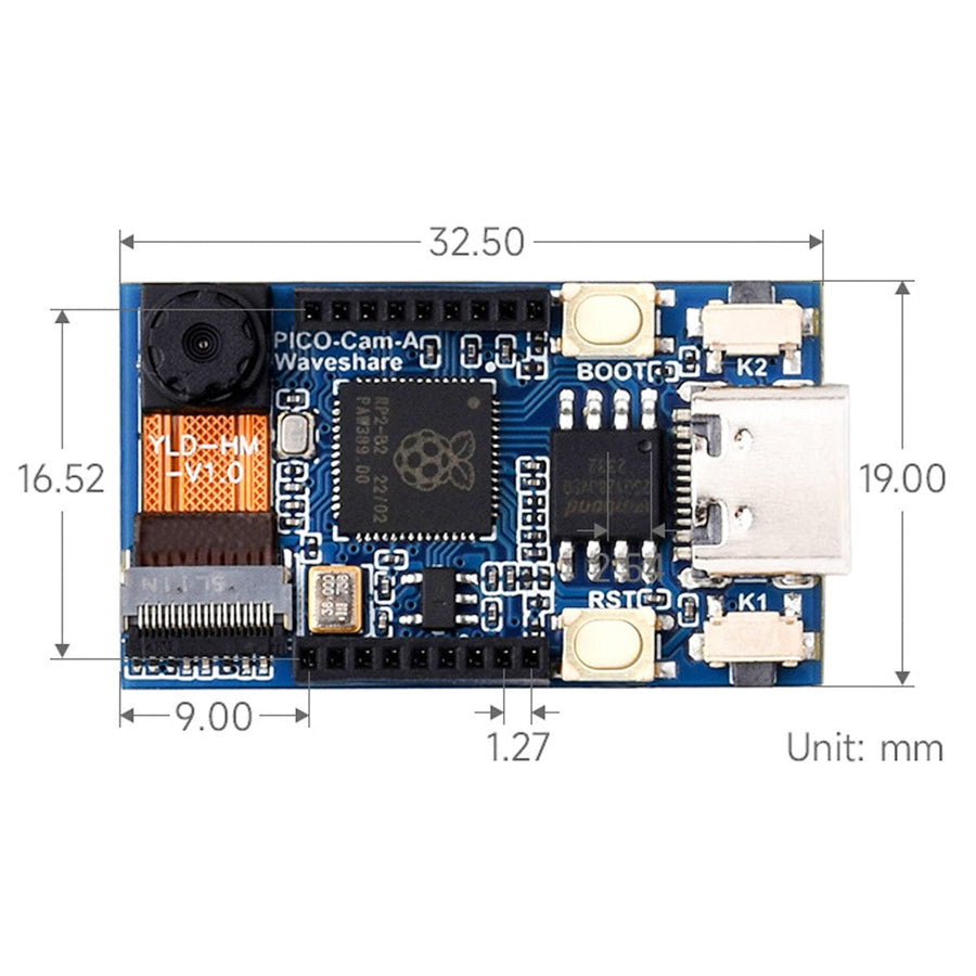 Camera Development Charges RP2040 Camera Development Board - The Pi Hut
