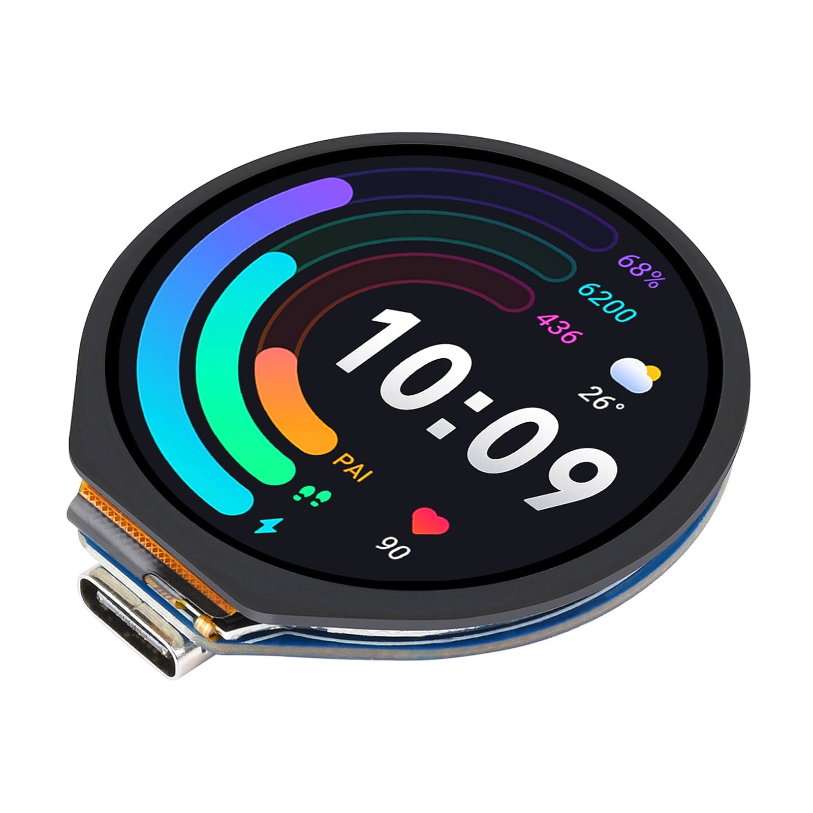 RP2040 Microcontroller with a 1.28" Round Touch LCD - The Pi Hut