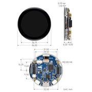 RP2350 1.43" AMOLED Round Display Dev Board (466x466) by Waveshare - The Pi Hut
