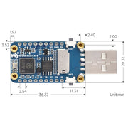RP2350 1.47" Display Development Board - USB-A (172x320) by Waveshare - The Pi Hut