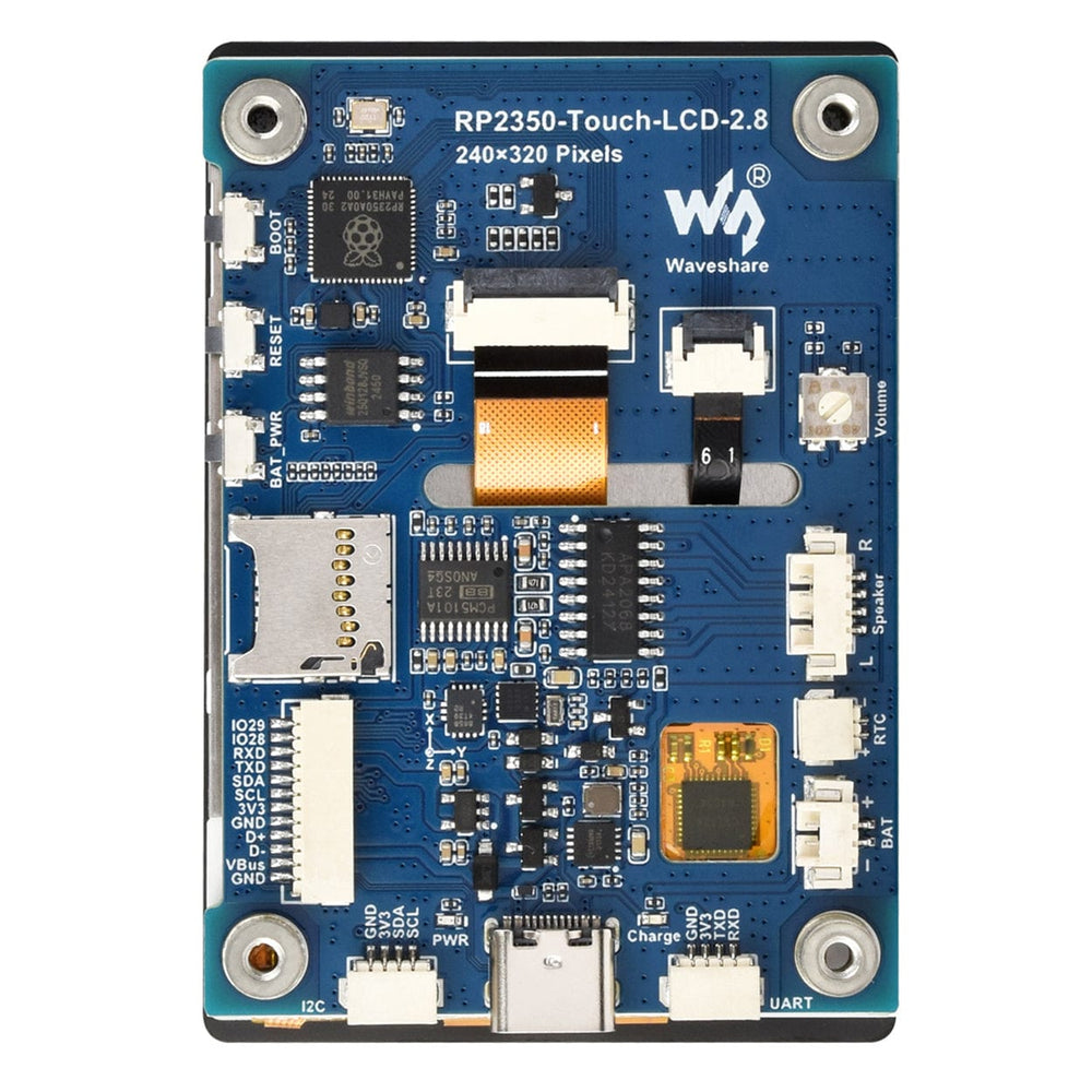 RP2350 2.8" Capacitive Touch Dev Board with 6-Axis IMU by Waveshare - The Pi Hut