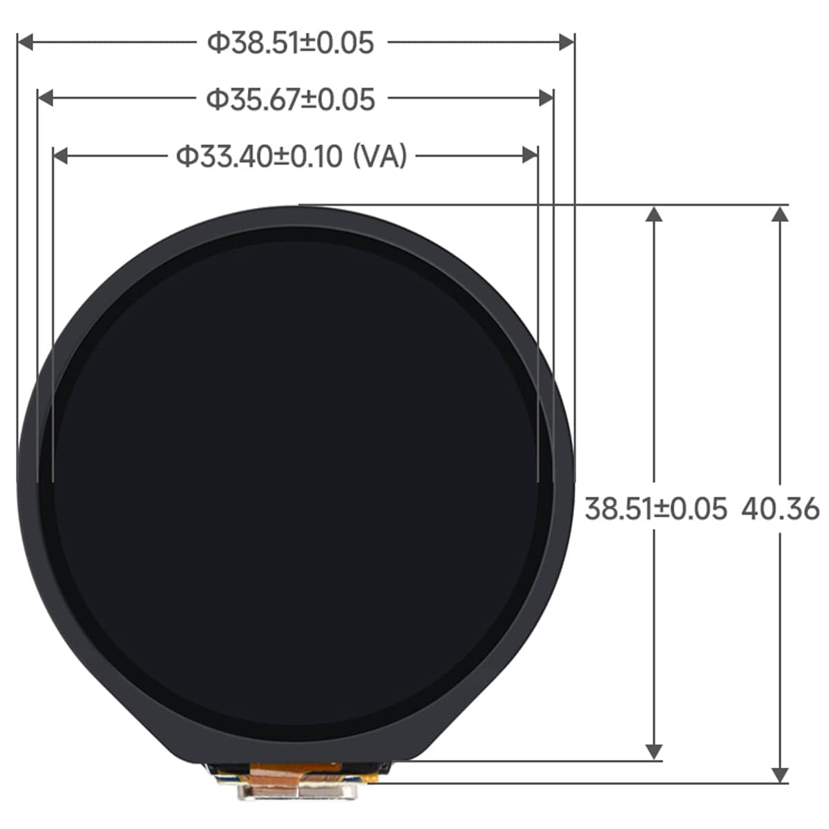 RP2350 MCU Board with 1.28" Round IPS LCD Touch Display (240x240) - The Pi Hut