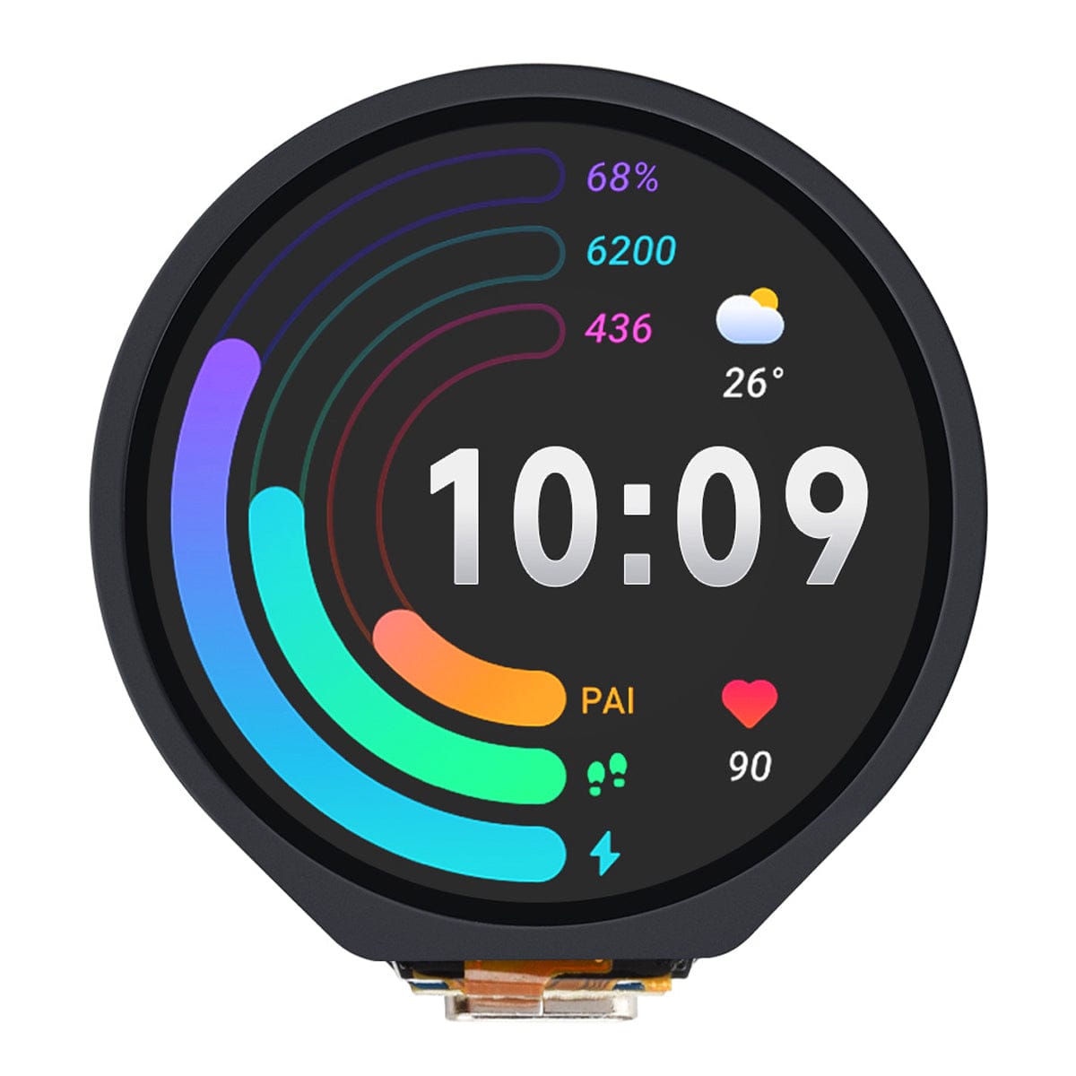 RP2350 MCU Board with 1.28" Round IPS LCD Touch Display (240x240) - The Pi Hut