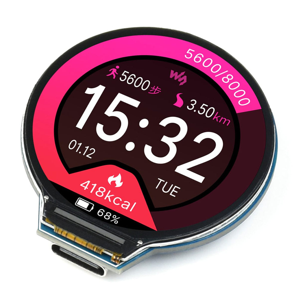 RP2350 MCU Board with 1.28" Round IPS LCD - The Pi Hut