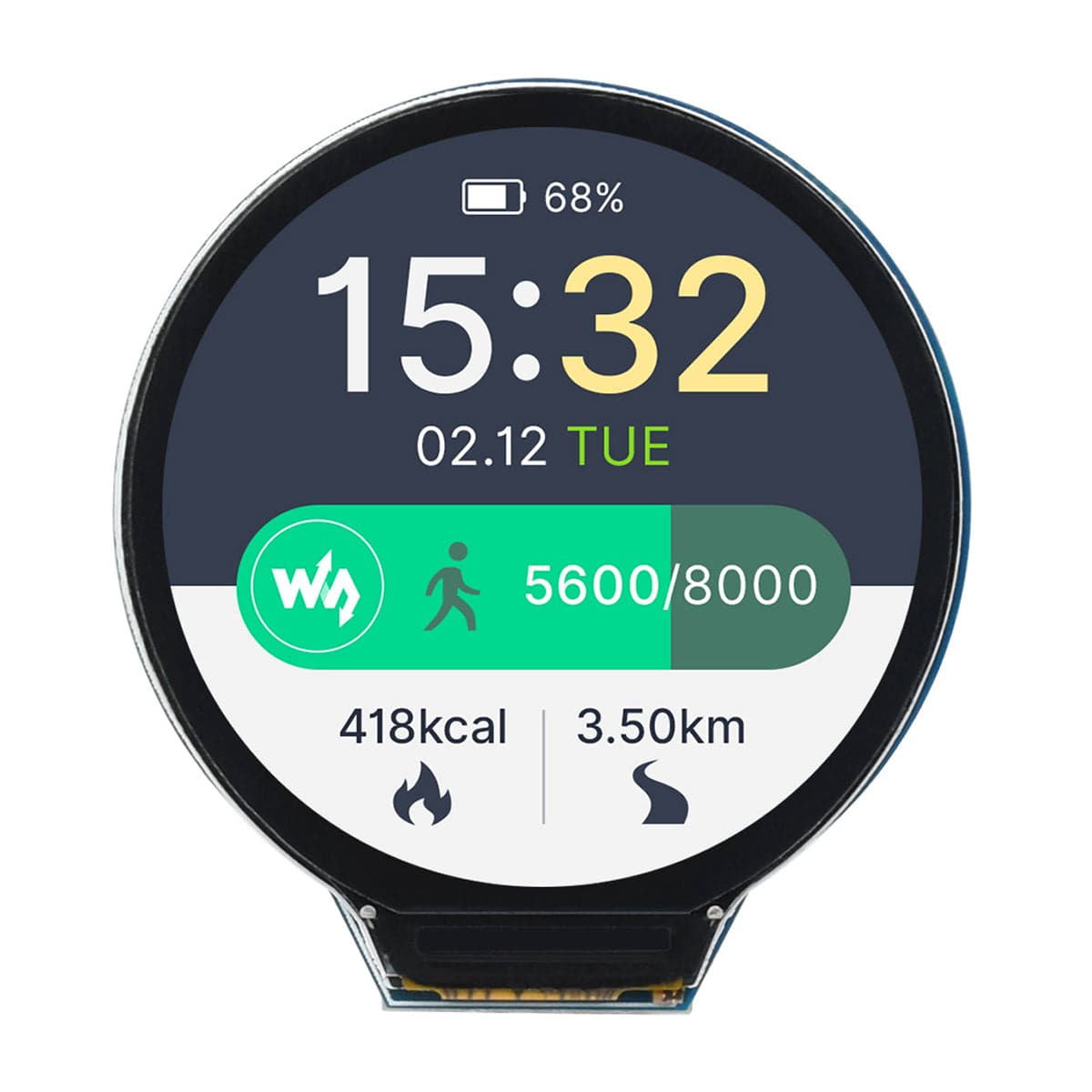 RP2350 MCU Board with 1.28" Round IPS LCD - The Pi Hut